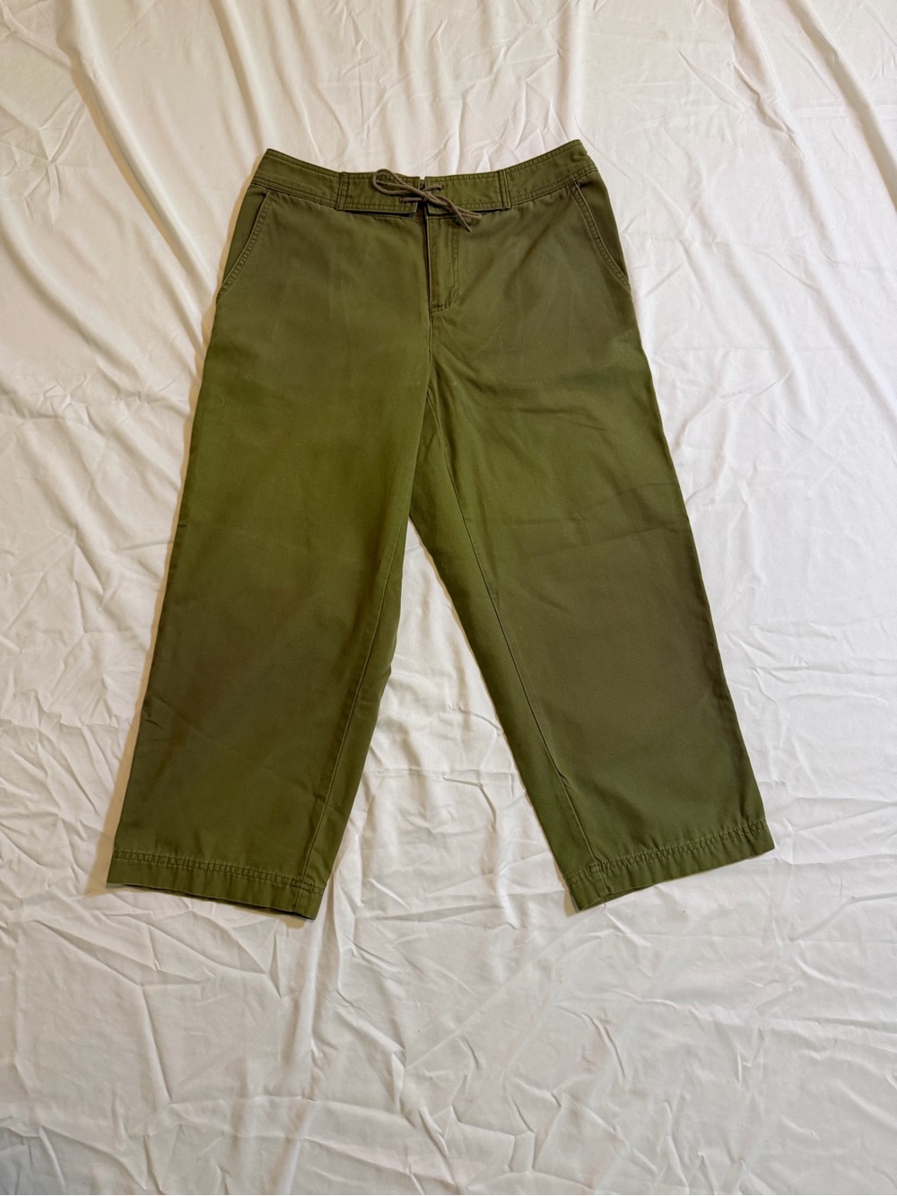 Vintage Liz Claiborne Olive Green Lace Up Pants Size 10